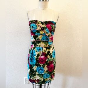 Sandro, Floral Strapless Dress, NWT